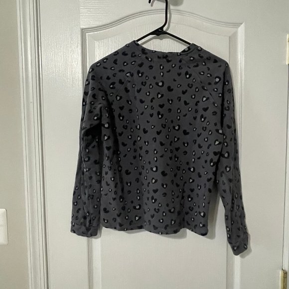 Monrow Heart Leopard Print Sweatshirt XS - Picture 10 of 10